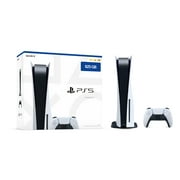 Sony PlayStation 5 Disc Version PS5 Gaming Console, AMD Ryzen Zen 8 Cores CPU 825GB PCIe Gen 4 NVNe SSD with Wireless Controller - Original White