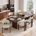 thumbnail image 2 of AFO Upholstered Dining Chairs Set of 4, Solid Wood Dining Room Chairs with Ergonomic Padded Backrest, Modern Chenille Side Chair for Kitchen, Dining Room & Café, Khaki, 2 of 13
