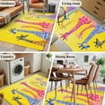 thumbnail image 5 of Area Rug for Living Room, Colorful Giraffe Non-Slip Indoor Large Carpet for Bedroom/Dining Room, Watercolor Cute Cartoon Yellow Washable Low-Profile Rectangle Floor Mat Runner Rugs - 2.7 x 5 Ft, 5 of 7