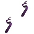 thumbnail image 4 of braveheart Hommes Polyester Cravate Solide Cravate Mode Cravate avec Noeud Assorti Complet Unisexe Pull Corde Cravate pour Robe de Mariée Parti Violet 2Set, 4 of 6