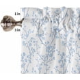 thumbnail image 5 of Blue Flower Kitchen Curtains and Valances Set, Rod Pocket Curtains Tier Farmhouse Window Curtains 36 Inch Length, Spring Nature Botanical Wild Floral Vine 3 Piece Kitchen Curtains Set, 5 of 6