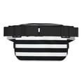 thumbnail image 3 of Honeii Black And White Stripes Print Square Double Layer Waist Bag,Waist Belt Bag Fashion Fanny Women and Men,For Travel Running Hiking Walking, 3 of 9