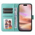 thumbnail image 4 of Funda tipo cartera GANGXUN para iPhone 16 , diseño girasol, cuero PU, soporte, cierre magnético, tarjetero, 4 of 5