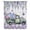 Off White, variant on Purple Flowers Sheer Curtains 63 Inches Long, Weeping Spring Floral Truck Butterfly Checkered Light Filering Curtains, Breathable Simi Curtain Privacy Drapes for Living Room Bedroom Window Treatment