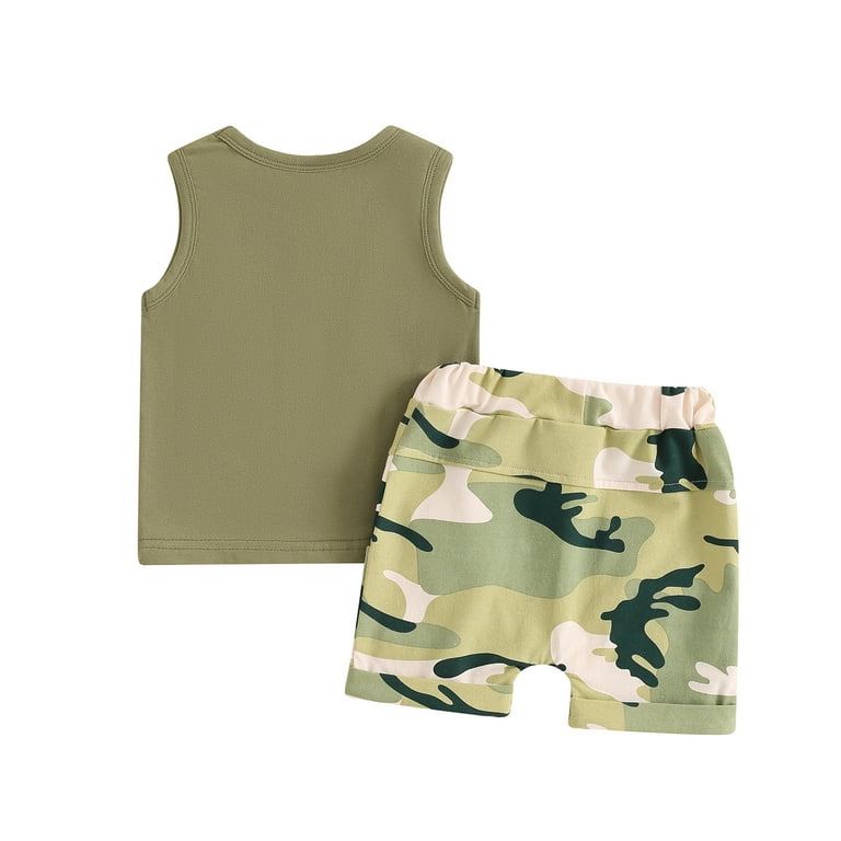 Bagilaanoe 2pcs Toddler Baby Boy Shorts Set Sleeveless Tank Tops