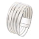 thumbnail image 5 of Pulsera rígida para mujer de cuero sintético PU, duradera, versátil, fácil de usar, multicapa. Blanco, 5 of 9