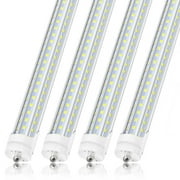 8Ft Single Pin Fa8 LED Tube Light Bulbs,D Shape 120W 12000Lm 6000K,4-Pack