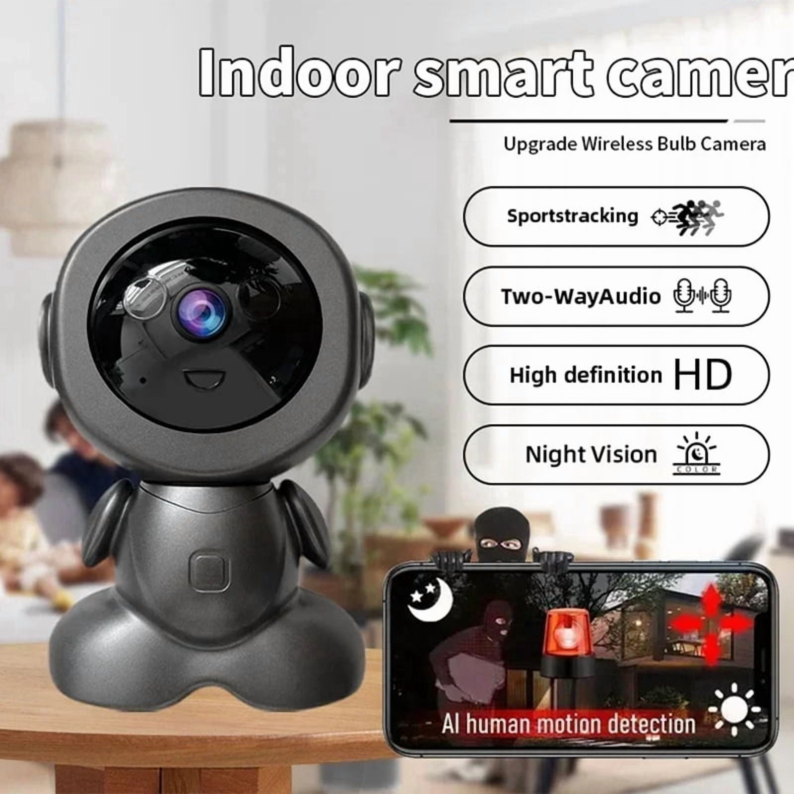 2MP Wireless Wifi Camera Auto Tracking AI Human Detect Baby Monitor HD Wireless Robot Surveillance Cmaeras SmartHome(US)
