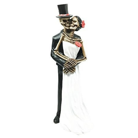 Love Never Dies Eternal Skeleton Wedding Dance Couple Figurine Sculpture Dias De Los Muertos Day Of The Dead Decor
