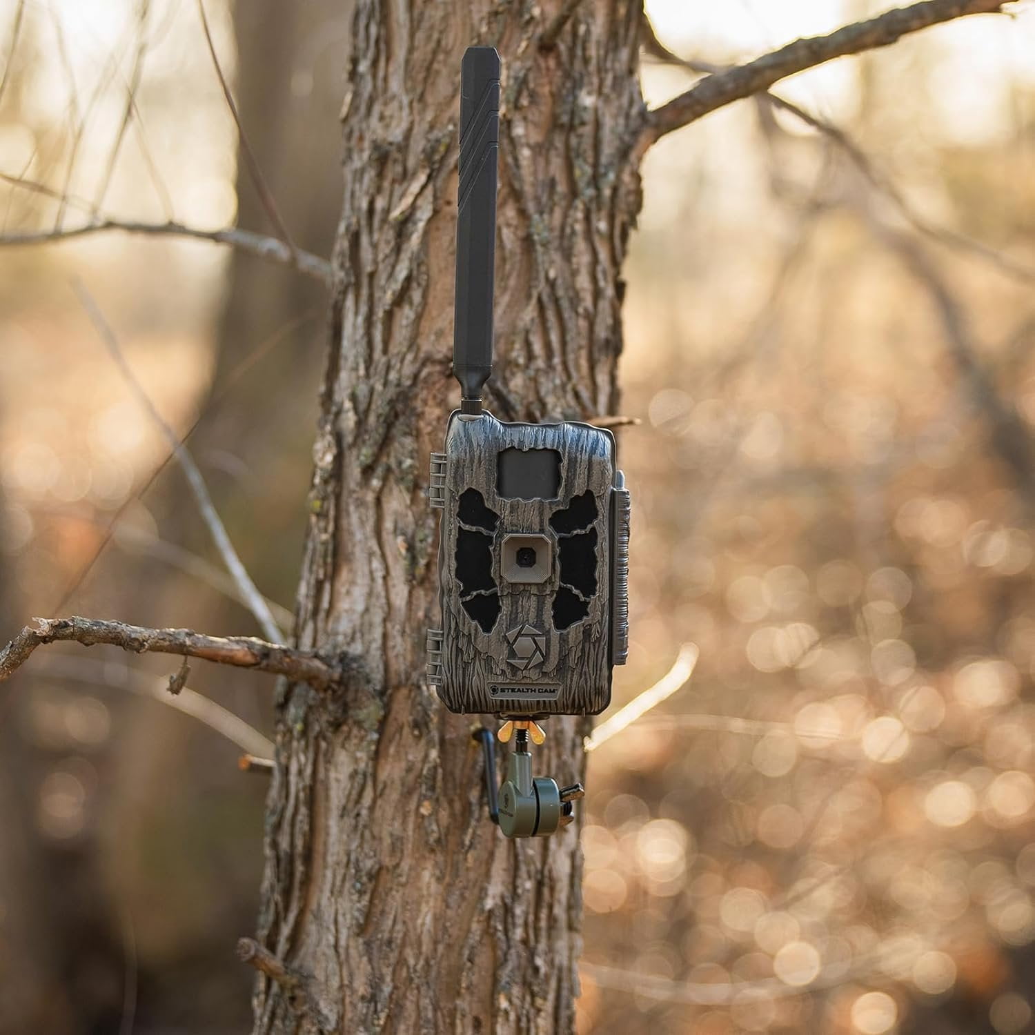 Stealth Cam Deceptor MAX Dual Sim 40MP Photo & 1440P QHD Video No-Glo LED Hunting Cellular Trail Camera, Available on AT&T & Verizon - 2 Pack + 32GB SD Cards + Solar Panels & Microfiber Cleaning Cloth