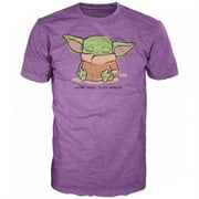 The Mandalorian 803135-XXXL The Mandalorian Baby Yoda Work Hard Sleep Harder Purple T-Shirt - 3XL