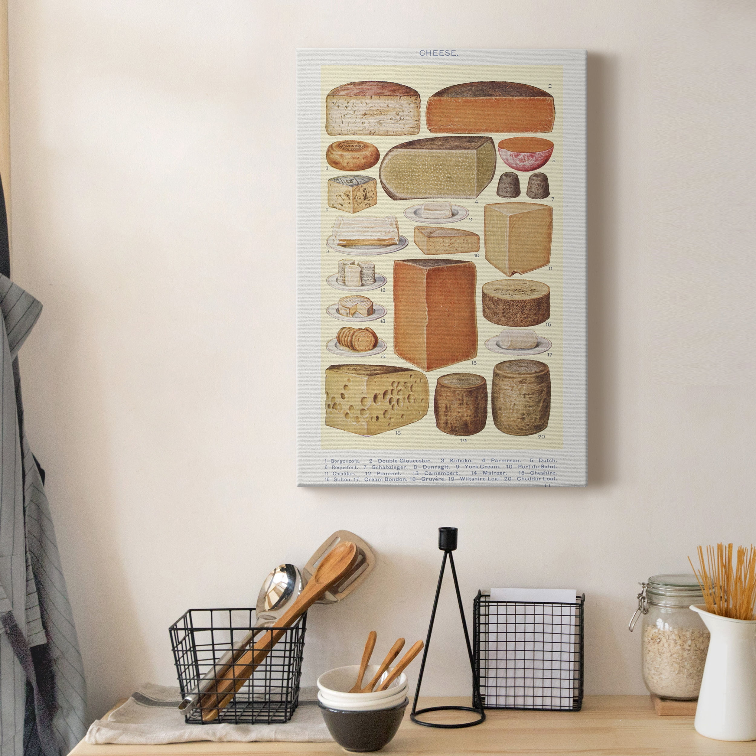 Various Cheeses Premium Gallery Wrapped Canvas - Ready to Hang - 40 x 60