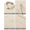 thumbnail image 5 of sogami Men's Cotton Linen Shirt Casual Long Sleeve Button Down Shirt, 5 of 6
