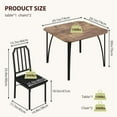 thumbnail image 2 of Bistro Set for 2, Kitchen Table and Chairs Set with Tempered Glass Top and PU Cushions, 2 of 7
