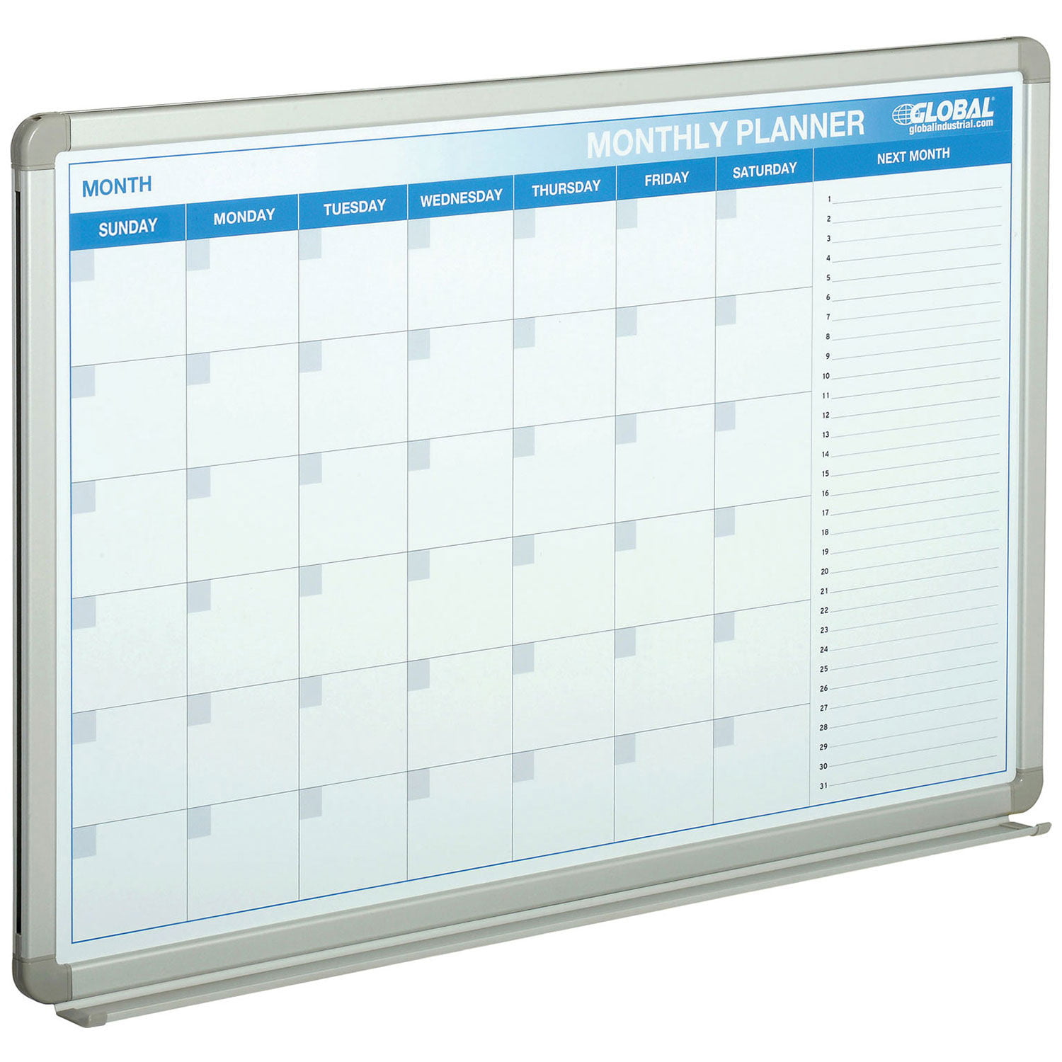 36"W x 24"H Dry Erase Calendar Board