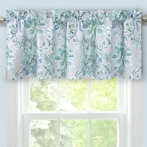 DriftAway Alyssa Jacobean Elegant Floral Leaves Pattern Thermal Insulated Blackout Lined Rod Pocket Window Curtain Valance for Kitchen Café 52 Inch by 18 Inch Plus 2 Inch Header Gray