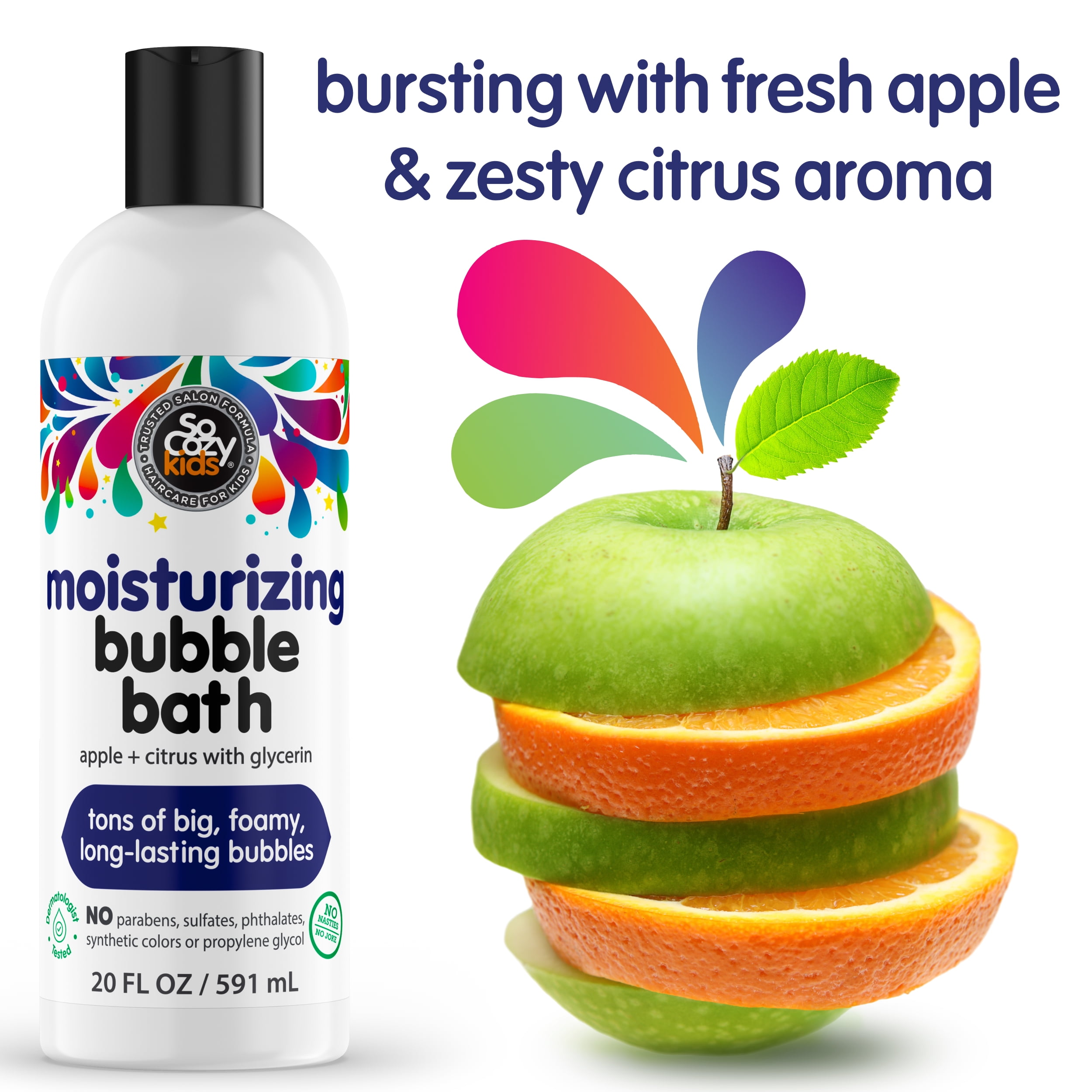 SoCozy Kids Apple & Citrus Moisturizing Bubble Bath & Body Wash