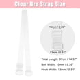 thumbnail image 4 of Unique Bargains 3 Pair Non-Slip Adjustable Invisible Clear Bra Shoulder Strap with Plastic Hook Transparent 10mm, 4 of 7