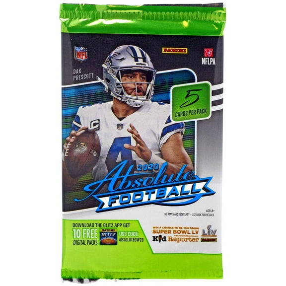 NFL Panini 2020 Absolute Football Trading Card GRAVITY FEED Pack (5 Cards)