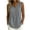 Gray, variant on Wovilon Women's V-Neck Sleeveless Pleated Blouse with Decorative Button Detail, Relaxed Loose Fit Solid Color Casual Summer Tank Top Shirt for Vacation and Daily Wear