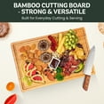 thumbnail image 4 of Bambüsi Bamboo Cutting Board - 12" x 9" Small Wood Chopping Board, 4 of 6