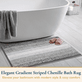 thumbnail image 3 of ComfiTime Bathroom Rug Set, 20" x 32", 1500GSM Slip-Resistant Chenille Bath Mat for Tub, Bathroom Floor, Machine Washable, Ultra Absorbent, Small or Long, Black, Gray, Blue, Green & Brown, 3 of 11