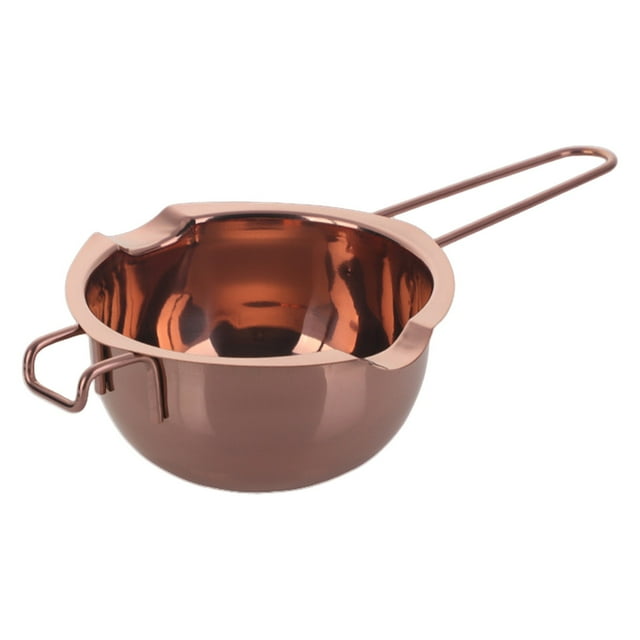 Cooking Pot Stainless Steel Double Boiler Pot, 2-In-1 Candle & Soap Making Kit with Pouring Spout, Perfect for Melting Wax, Chocolate & Candy Rose Gold