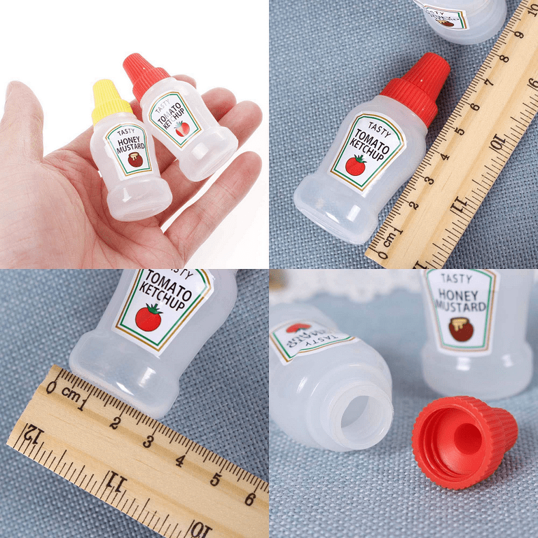  RONRONS 6 Pieces Lovely Cat Dog Shaped Condiment Squeeze  Bottles Mini Ketchup Bottles Sauce Dispensers Bottle Plastic Portable  Condiment Containers Jar with Dropper for Kids Bento Box Accessories : Home  