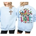 thumbnail image 4 of Be The Light Matthew Christmas Double Sided Sweatshirt, Christian Christmas Sweater, Inspirational Religious Holiday Sweatshirt for Men and Women, 4 of 7