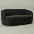 thumbnail image 3 of 68-Inches Boucle Upholstered Loveseat 2 Deeper Seat Sofa, Modern Minimalist Comfy Sherpa Couch for Small Spaces, Charcoal, 3 of 9