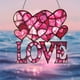 thumbnail image 4 of Decoraciones para el día de San Valentín, adornos para el día de San Valentín, regalos para el día de San Valentín, atrapasueños con forma de corazón de AMOR, decoración colgante para puerta y ventana, 4 of 7