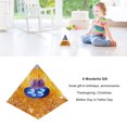 thumbnail image 3 of Orgone Pyramid,Chakra Resin Healing Meditation Power Stone Pyramid for Positive Energy, 3 of 8