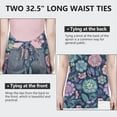 thumbnail image 6 of Pioneer Flower Floral Print Pattern Apron-Garden Aprons for Women with Pockets-Cotton Linen Waterproof Kitchen Cooking Gardening Aprons Adjustable for Kitchen,Cooking,BBQ and Salon 33x27 Inch, 6 of 7