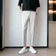 thumbnail image 5 of Pantalones de verano negros para hombre, pantalones de traje de sastrería social de negocios para hombre, ropa de trabajo de moda recortada 9, ropa formal de diseñador de lujo, 5 of 5