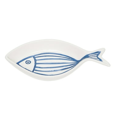 Beachcombers Fish Plate L10.63 X W4.92 X H1.77 White