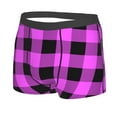thumbnail image 2 of Haiem Purple Black Buffalo Plaid Men's Boxer Briefs, Every Day Comfort Stretch Cotton Moisture-Wicking Underwear-XX-Large, 2 of 9