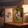 thumbnail image 4 of Family Handprint Kit, DIY Craft Keepsake Photo Frame, Hand Print Ornament Kits, Family Gifts for New Parents, Grandparents, Couples, Father's Day, Mother's Day, Anniversary Black, 4 of 7