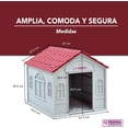 thumbnail image 2 of Casa Para Perro Q Perrón Raza Chica Impermeable Techo Rojo, 2 of 6