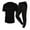 Black B, variant on Mens Fall Outfits 2 Piece Crewneck Short Sleeve Shirts and Joggers Sets Casual Sports Track Suits Mens Fashion Clothing Army Green B XXL