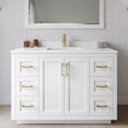 thumbnail image 2 of Wyndham Collection Miranda 48" Wood Single Bathroom Vanity in White/Brushed Gold, 2 of 6