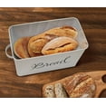 Better Kitchen Products Large White Metal Bread Box, Steel Bread Storage with Lid