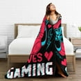 thumbnail image 6 of Gaming Blanket for Girls Video Game Blanket Gifts 60" x 80" Flannel Just A Girl Who Love Gaming Throw Blanket for Bed Living Room Sofa Couch Soft Warm Lightweight Cozy Gamer Decor, 6 of 6