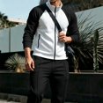 thumbnail image 6 of Maqroz Mens Two Piece Tracksuit Matching Sets Colorblock Full Zip Up Jackets Straight Leg Sweatpants Casual Athletic Activewear Suits Sweatsuits for Outdoor Training, 6 of 6