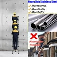 thumbnail image 3 of Ladders Extendable Telescopic 2.6M-5M Heavy Duty Multi Purpose Straight Loft Ladder Portable Folding Stainless Steel Ladder Tool, 3 of 14