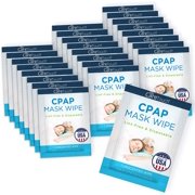Angle View: Care Touch CPAP Travel Mask Wipes | 25 Individually Wrapped CPAP Wipes - Unscented | Cleans CPAP, BiPAP, or Other Pap Masks