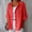 Red, variant on Endives Womens Linen Shirts Summer Button Down Shirt V Neck 3/4 Sleeve Tops Loose Vacation Beach Solid Color Blouses Womens Tops S-5XL