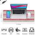 thumbnail image 5 of Long Mouse Pads for Desk,Red and Green Christmas Pattern Desk Mats on Top Of Desks, Desk Mouse Pad Extra Large with 3mm Non-Slip Base and Stitched Edge for Gaming,Office,Work,Home 31.5x11.8in, 5 of 5