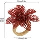 thumbnail image 2 of Juego de 4 servilleteros navideños con piñas, agujas de pino, bayas, flor de pascua y lazo, anillos para velas, coronas para decoración de mesa de cena de boda (cártamo) Sailing Electrónica, 2 of 5