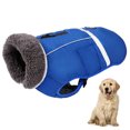 thumbnail image 1 of Abrigo de invierno impermeable para perros, ropa para perros de cuello alto para climas fríos, ropa gruesa forrada de lana para perros, chaleco para mascotas, 1 of 7