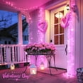thumbnail image 3 of JMEXSUSS Pink Lights for Valentines Day Decor, 200 LED 66 Ft Pink Christmas String Fairy Lights Clear Wire Plug in for Bedroom Indoor Outdoor Girl's Room Valentines Decorations, 3 of 9